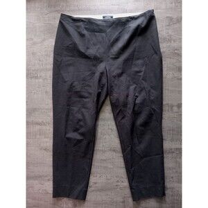 Lands' End Black Side Zip Mid-Rise Slim Leg Business Pants Size 18